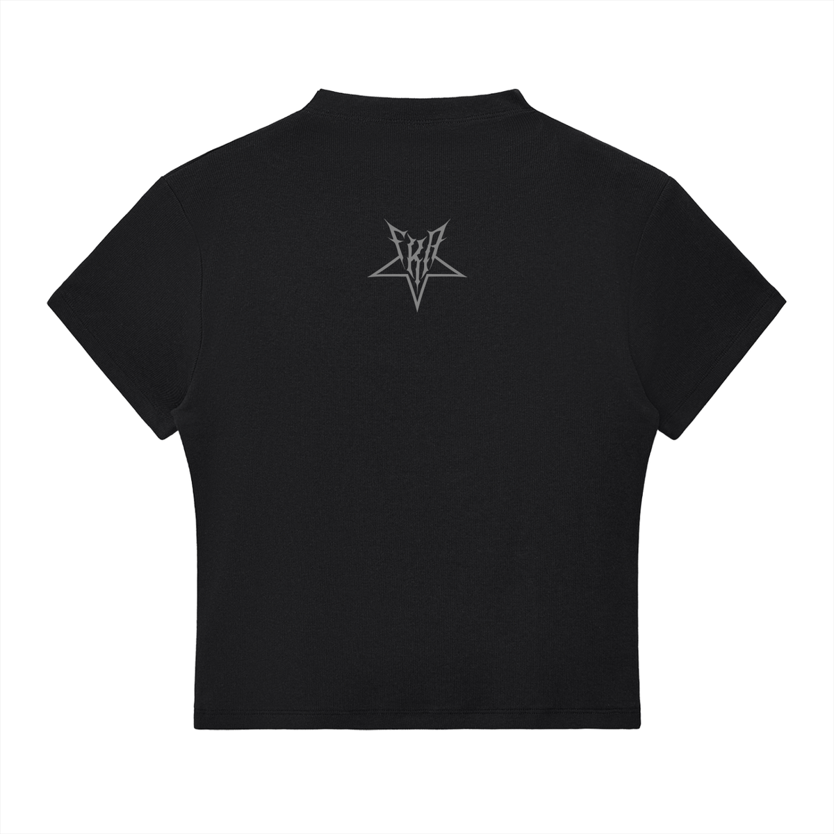 Y-incision Mock Neck T-Shirt