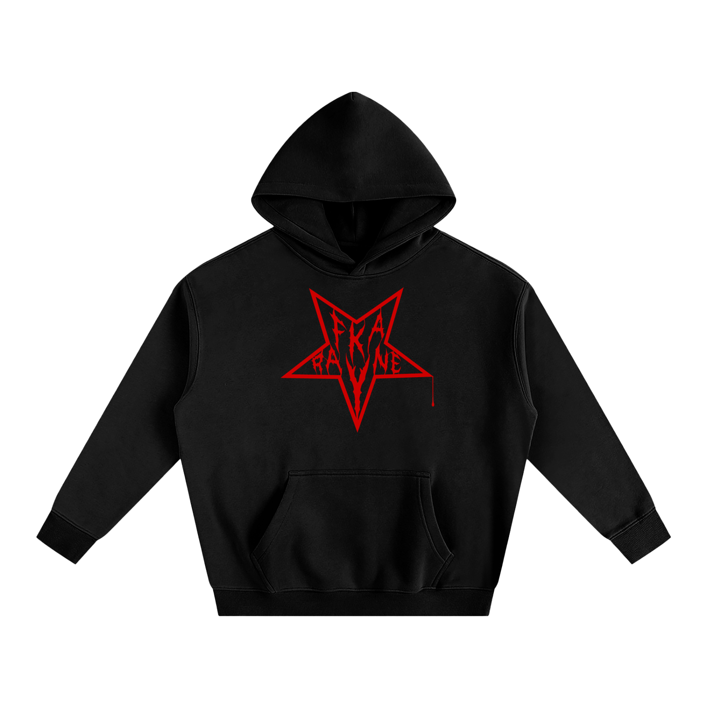 Blood drip logo oversize Fleeced Hoodie
