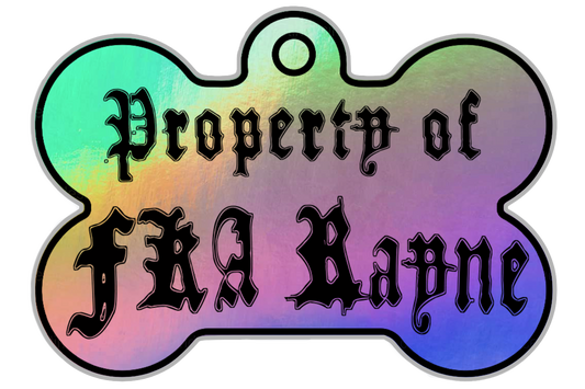Holographic 'Property of FKA Rayne' sticker